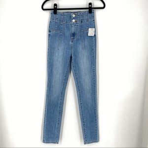 NEW Free People We the Free High Waist Jeans Blue